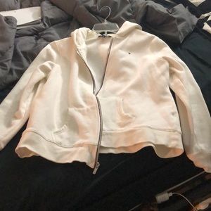 White zip up jacket